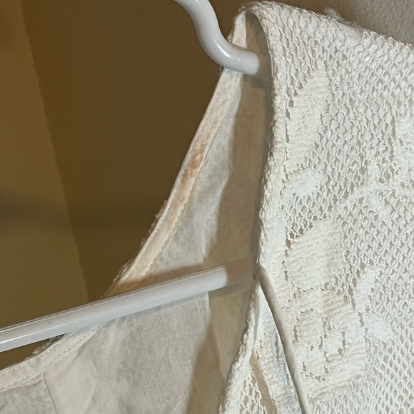 NEW with Tags Treasure & Bond Lace Peplum Top in Ivory Egret Size Large - Picture 5 of 9